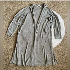 Three Bird Nest Waffle Knit Cardigan Open Front Women’s Size XL Pockets